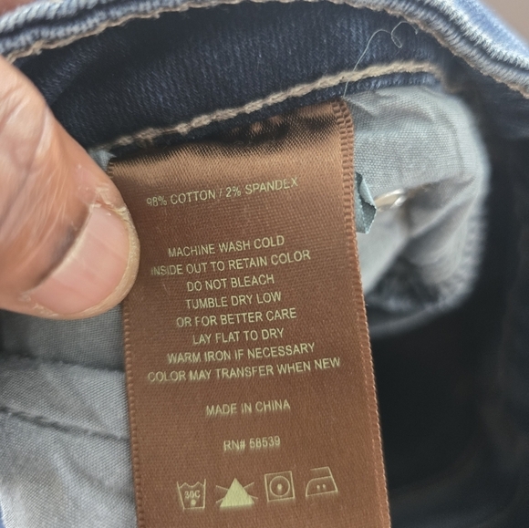 Kut From The Kloth Jeans Women Blue 32×30 Medium Wash Mid Rise Logo Straight - Picture 8 of 12